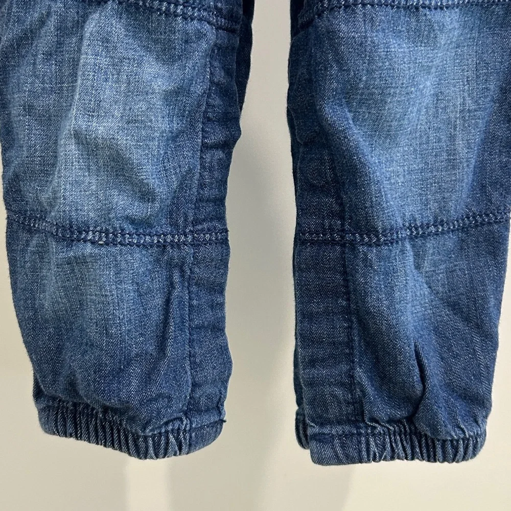 OshKosh B'gosh Denim Bib Overalls Blue Jean Jogger Style |Size 9 months